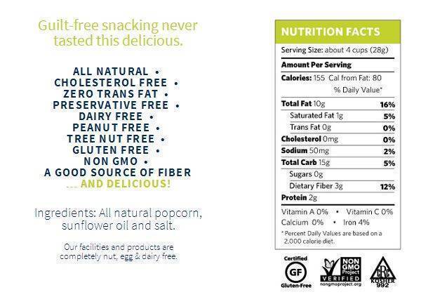 Skinny pop nutrition info and ingredients HealthVendUS